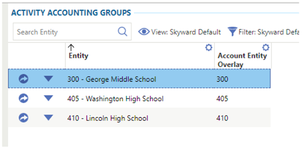 Activity Accounting screen shot