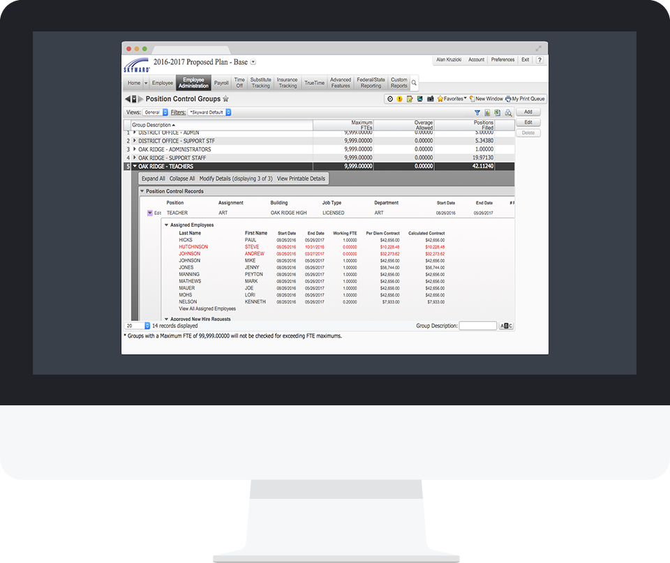 Position Control screen shot