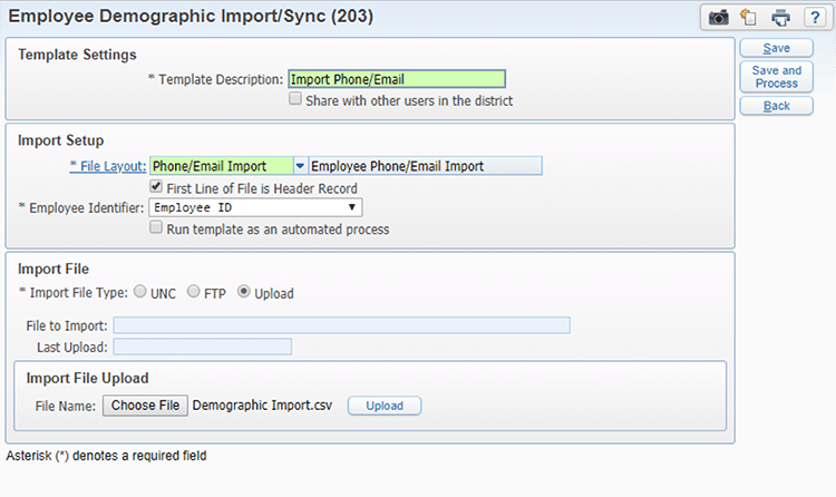 employee import