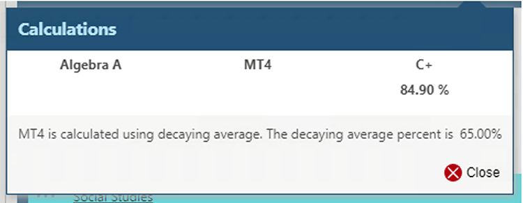 decaying average