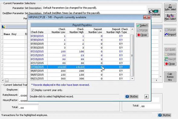 payables reversal