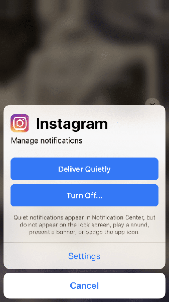 notification instagram