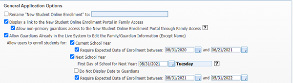 enrollment date