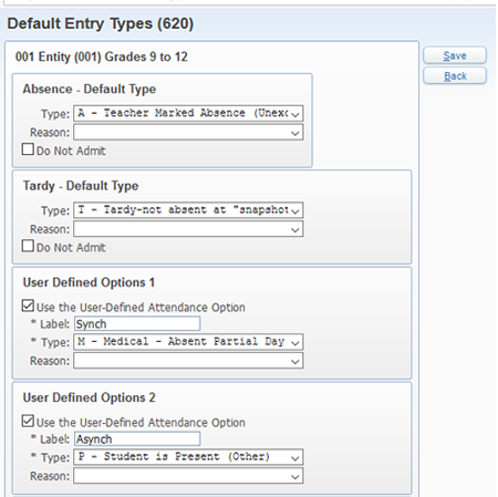 User Options