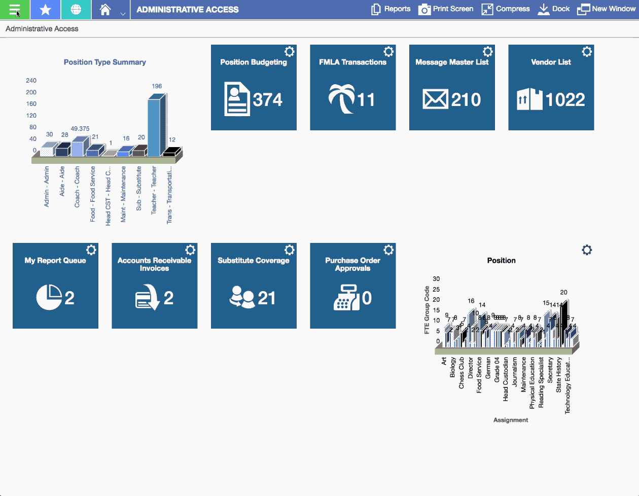 Position Management screen shot